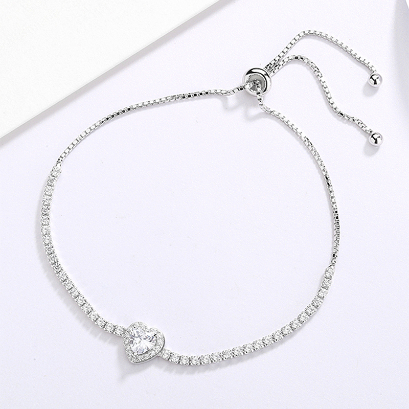 Heart Tennis Bracelet