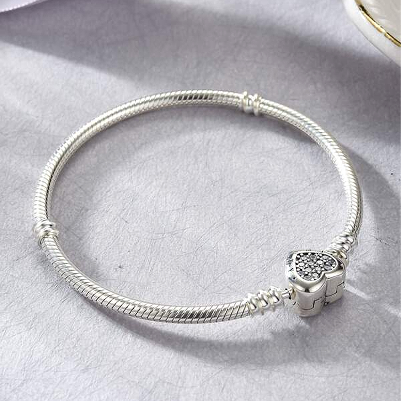 Diamond Heart Charm Bracelet