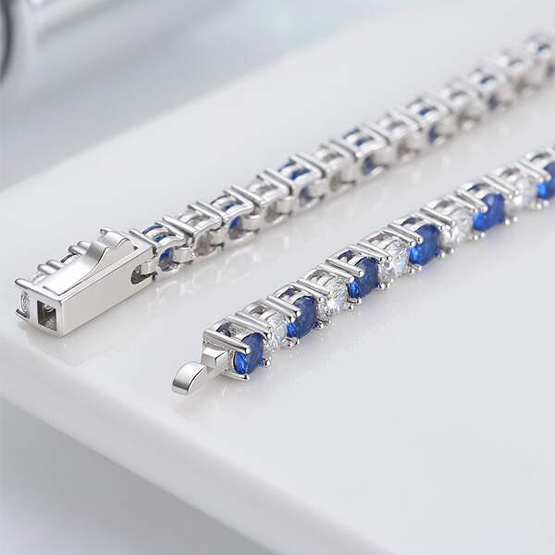 Blue Sapphire Tennis Bracelet